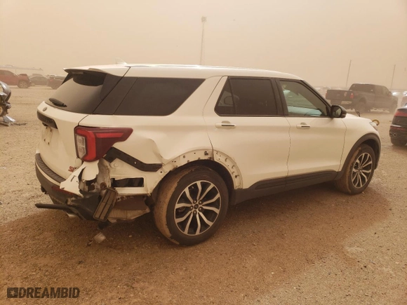 2021 Ford Explorer ST with VIN 1FM5K8GC4MGA15222, listed as a Copart auction lot 48993375 with 83,690 mi miles and Salvage Title. Bid and sale history available at carsss.com. Image 3.