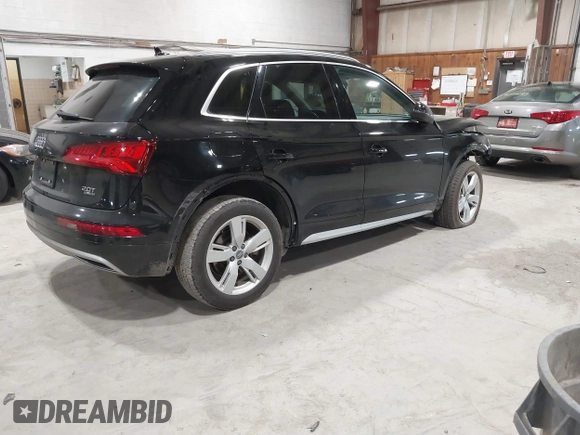 2018 Audi Q5 Premium Plus with VIN WA1BNAFY0J2237648, listed as a IAAI auction lot 41749808 with 103,566 mi miles. Bid and sale history available at carsss.com. Image 4.
