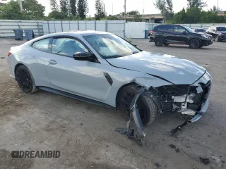 2024 BMW M4 Competition with VIN WBS33AZ01RCP71505, listed as a Copart auction lot 63434764 with 0 mi miles and Salvage Title. Bid and sale history available at carsss.com. Image 4.