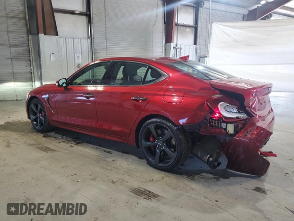 2020 Genesis G70 3.3T z VIN KMTG34LE0LU051663, wystawiony jako Copart lot #54016285 z przebiegiem 62 262 mil mil oraz Szkoda całkowita • Salvage title. Historia ofert i sprzedaży dostępna na DreamBid. Obrazek 2.