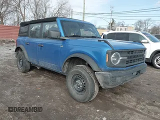 2022 Ford Bronco with VIN 1FMDE5BH1NLB71120, listed as a IAAI auction lot 41723502 with 56,387 mi miles and . Bid and sale history available at DreamBid. Image 1.