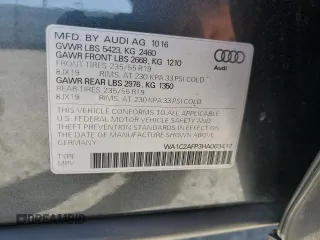 2017 Audi Q5 Premium с VIN WA1C2AFP3HA063417, выставлен на аукционе Copart как лот 61386285 с пробегом 92 021 миль миль и Списание • Salvage title. История ставок и продаж доступна на DreamBid. Изображение 14.
