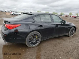 2016 Infiniti Q50 Red Sport 400 with VIN JN1FV7AR2GM450725, listed as a Copart auction lot 57329165 with 174,377 mi miles and Clean title. Bid and sale history available at DreamBid. Image 3.