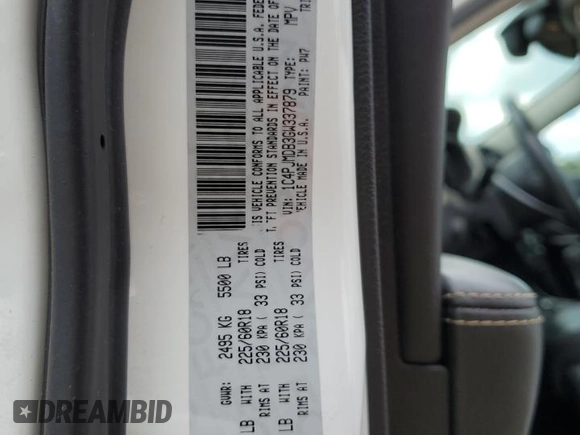 2016 Jeep Cherokee Limited with VIN 1C4PJMDB3GW337879, listed as a Copart auction lot 58710514 with 87,386 mi miles and Non Repairable. Bid and sale history available at carsss.com. Image 13.
