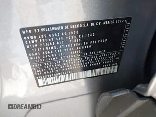 2024 Volkswagen Taos S с VIN 3VV5X7B23RM062187, выставлен на аукционе IAAI как лот 41681986 с пробегом 9 170 миль миль и . История ставок и продаж доступна на DreamBid. Изображение 9.