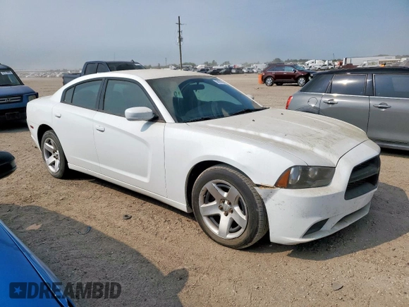 2014 Dodge Charger Police with VIN 2C3CDXAT8EH198935, listed as a Copart auction lot 58036585 with 173,702 mi miles and Clean title. Bid and sale history available at DreamBid. Image 4.