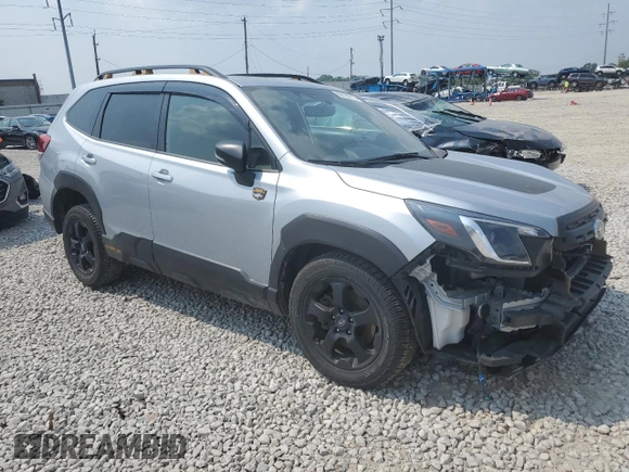 2023 Subaru Forester Wilderness with VIN JF2SKAMC7PH520075, listed as a Copart auction lot 59190715 with 40,834 mi miles and Salvage title. Bid and sale history available at DreamBid. Image 4.