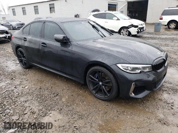 2020 BMW 3 Series M340i xDrive with VIN WBA5U9C01LFH10388, listed as a Copart auction lot 43250155 with Not Provided miles and Salvage Title. Bid and sale history available at DreamBid. Image 4.