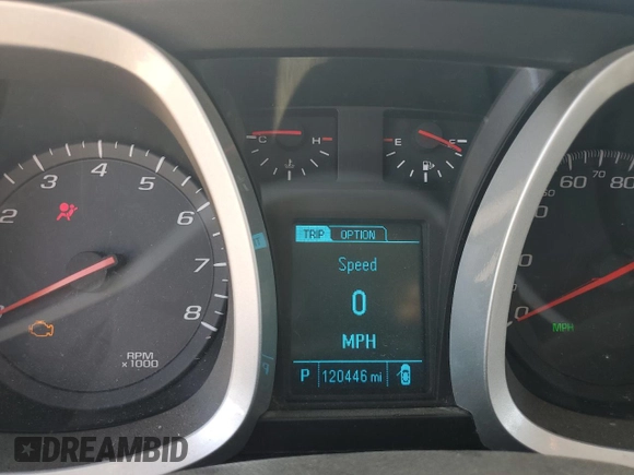 2013 Chevrolet Equinox LT with VIN 2GNALDEKXD6155236, listed as a Copart auction lot 48911735 with 120,446 mi miles and Salvage Title. Bid and sale history available at carsss.com. Image 9.
