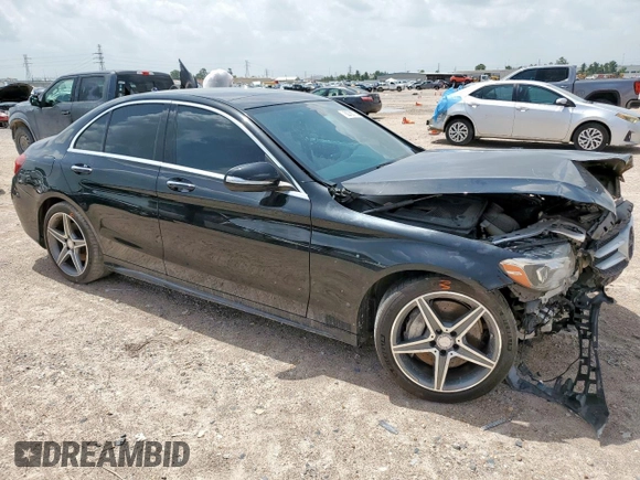 2015 Mercedes-Benz C 300 Luxury with VIN 55SWF4KB0FU013726, listed as a Copart auction lot 62766725 with 75,380 mi miles and Salvage title. Bid and sale history available at DreamBid. Image 4.