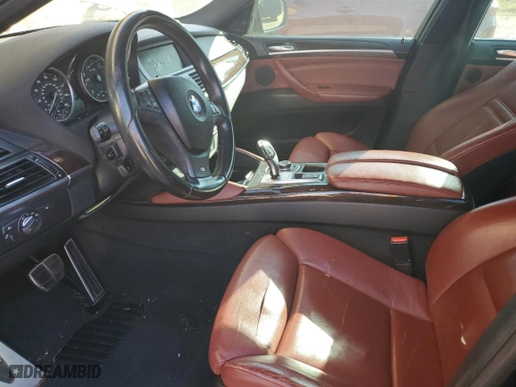 2014 BMW X6 50i with VIN 5UXFG8C54EL593085, listed as a Copart auction lot 75775084 with 0 mi miles and Salvage Title. Bid and sale history available at carsss.com. Image 7.