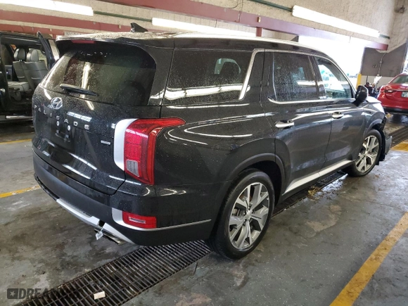 2022 Hyundai Palisade SEL with VIN KM8R4DHE6NU398216, listed as a Copart auction lot 47643615 with 56,673 mi miles and Salvage Title. Bid and sale history available at carsss.com. Image 3.