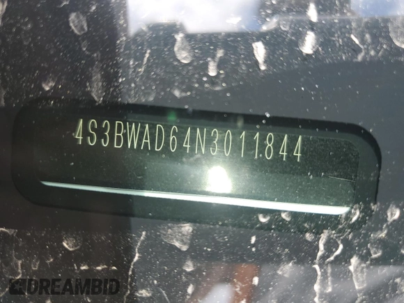2022 Subaru Legacy Premium with VIN 4S3BWAD64N3011844, listed as a Copart auction lot 59191105 with Not provided miles and Salvage title. Bid and sale history available at DreamBid. Image 12.