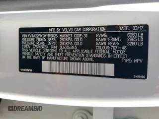 2017 Volvo XC90 Momentum with VIN YV4A22PK2H1179825, listed as a Copart auction lot 49439875 with 76,810 mi miles and Salvage Title. Bid and sale history available at DreamBid. Image 14.