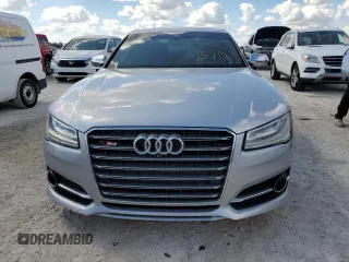 2015 Audi S8 with VIN WAUK2AFD6FN011936, listed as a Copart auction lot 74001664 with 0 mi miles and Salvage Title. Bid and sale history available at carsss.com. Image 5.