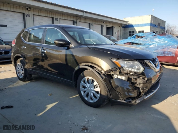 2015 Nissan Rogue S with VIN KNMAT2MT9FP515042, listed as a Copart auction lot 47737685 with 75,499 mi miles and Non Repairable. Bid and sale history available at carsss.com. Image 4.
