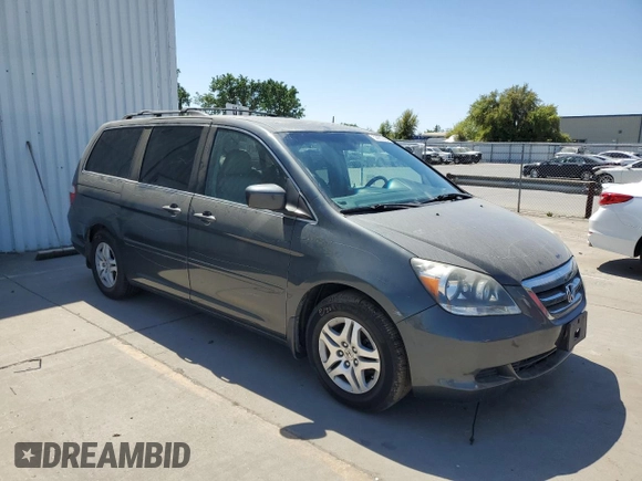2007 Honda Odyssey EX-L with VIN 5FNRL38797B456625, listed as a Copart auction lot 53983345 with 120,692 mi miles and Salvage Title. Bid and sale history available at carsss.com. Image 4.