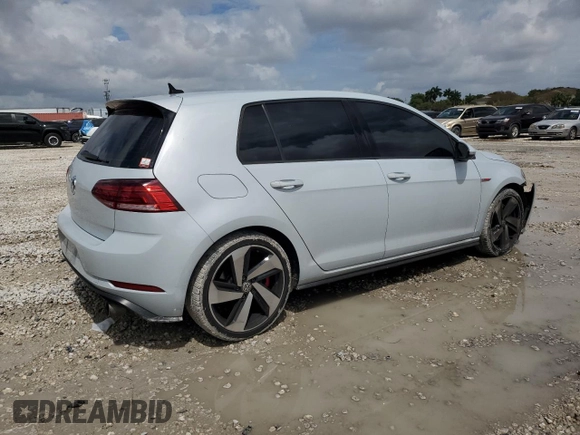 2019 Volkswagen Golf GTI S with VIN 3VW6T7AU8KM003186, listed as a Copart auction lot 53166134 with 54,672 mi miles and Non Repairable. Bid and sale history available at carsss.com. Image 3.