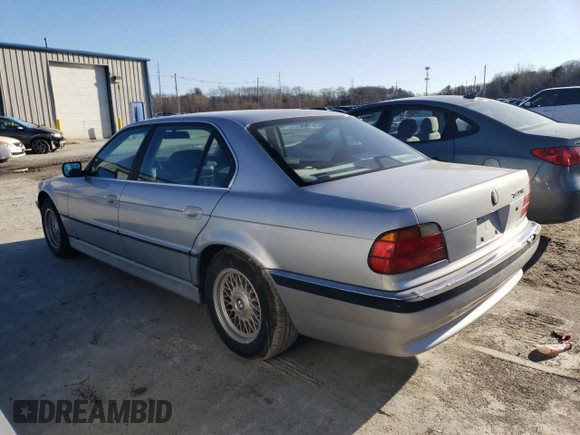 1997 BMW 7 Series 740il with VIN WBAGJ8320VDM04596, listed as a Copart auction lot 46177945 with 0 mi miles and Clean Title. Bid and sale history available at carsss.com. Image 2.