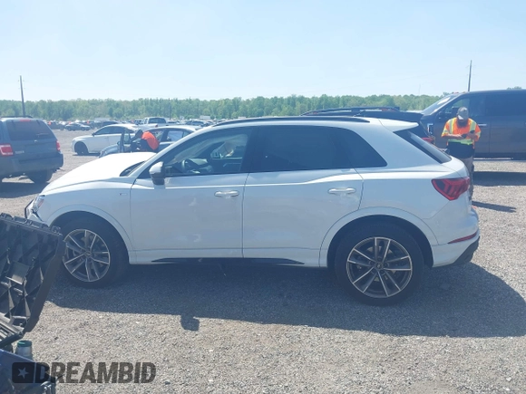 2023 Audi Q3 S line Premium Plus with VIN WA1EECF36P1151143, listed as a IAAI auction lot 42159895 with 15,885 mi miles and . Bid and sale history available at DreamBid. Image 14.