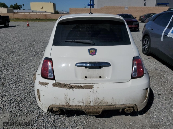 2015 FIAT 500 Abarth with VIN 3C3CFFFH8FT503397, listed as a Copart auction lot 49900905 with 114,107 mi miles and Salvage Title. Bid and sale history available at carsss.com. Image 6.