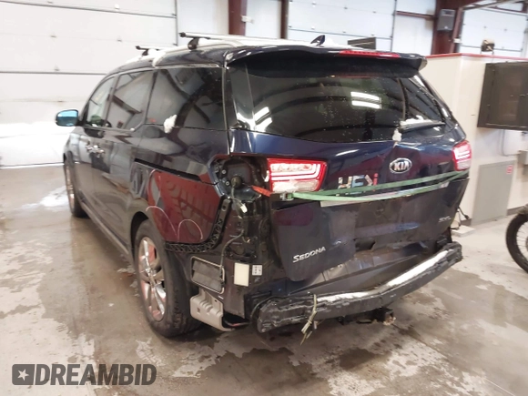 2018 Kia Sedona SX-L with VIN KNDME5C15J6396705, listed as a IAAI auction lot 41500453 with 102,636 mi miles. Bid and sale history available at carsss.com. Image 6.