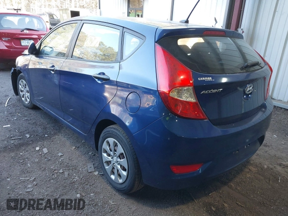 2015 Hyundai Accent GS with VIN KMHCT5AE6FU209512, listed as a IAAI auction lot 41876988 with 111,378 mi miles. Bid and sale history available at carsss.com. Image 3.