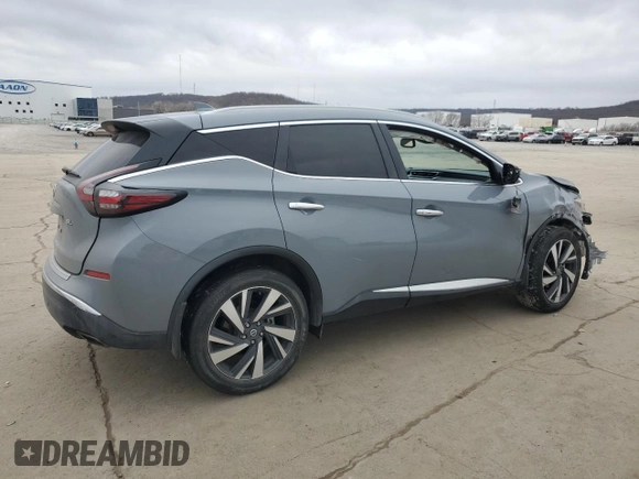 2022 Nissan Murano SL with VIN 5N1AZ2CJ1NC117890, listed as a Copart auction lot 44622575 with 51,664 mi miles and Salvage Title. Bid and sale history available at DreamBid. Image 3.