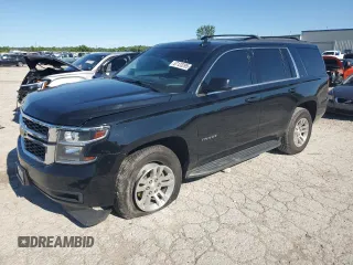 2018 Chevrolet Tahoe LT with VIN 1GNSCBKC5JR341076, listed as a Copart auction lot 57123295 with 134,055 mi miles and Salvage title. Bid and sale history available at DreamBid. Image 1.