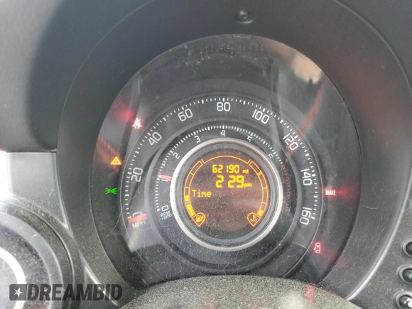 2013 FIAT 500 Abarth with VIN 3C3CFFFH9DT611251, listed as a Copart auction lot 51603025 with 62,190 mi miles and Salvage title. Bid and sale history available at DreamBid. Image 9.