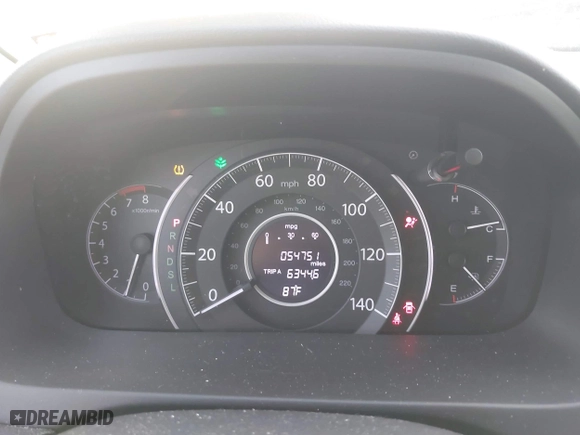 2016 Honda CR-V EX-L with VIN 2HKRM3H73GH527770, listed as a IAAI auction lot 41078202 with 54,751 mi miles. Bid and sale history available at carsss.com. Image 7.
