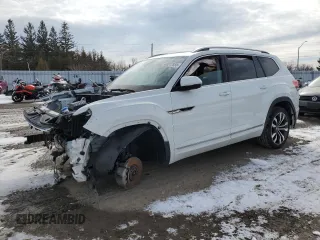 2021 Volkswagen Atlas SEL Premium R-Line with VIN 1V2FR2CA8MC561355, listed as a Copart auction lot 46217855 with 57,076 mi miles and Salvage title. Bid and sale history available at DreamBid. Image 1.
