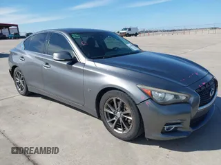 2015 Infiniti Q50 Premium with VIN JN1BV7AP0FM355933, listed as a IAAI auction lot 41684066 with 116,230 mi miles. Bid and sale history available at carsss.com. Image 1.