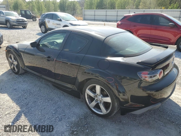 2007 Mazda RX-8 Grand Touring with VIN JM1FE173770211594, listed as a Copart auction lot 50764815 with 106,345 mi miles and Salvage Title. Bid and sale history available at carsss.com. Image 2.