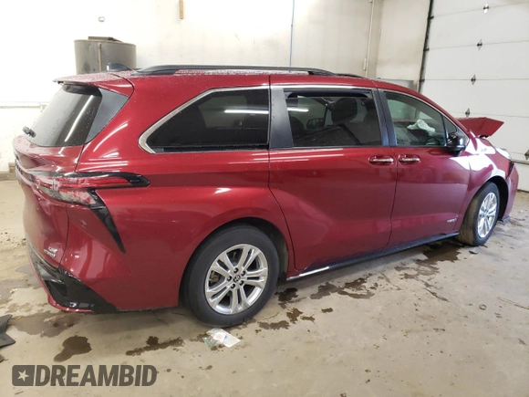 2021 Toyota Sienna XSE with VIN 5TDDSKFC9MS031193, listed as a Copart auction lot 81783884 with 58,932 mi miles and Salvage Title. Bid and sale history available at carsss.com. Image 3.