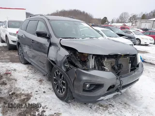 2019 Nissan Pathfinder S z VIN 5N1DR2MM0KC629304, wystawiony jako IAAI lot #41342768 z przebiegiem 48 529 mil mil oraz . Historia ofert i sprzedaży dostępna na DreamBid. Obrazek 1.