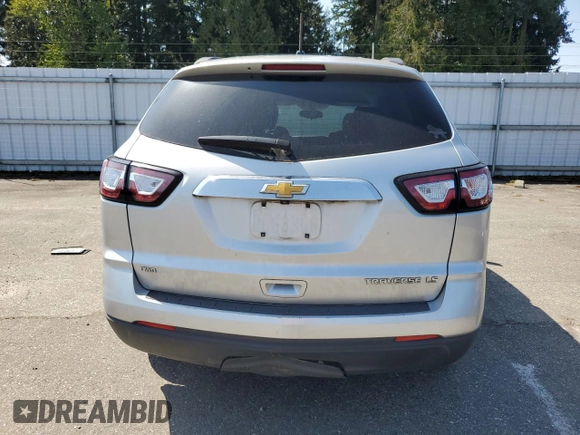 2014 Chevrolet Traverse LS z VIN 1GNKVFKD2EJ202683, wystawiony jako Copart lot #54389105 z przebiegiem 135 587 mil mil oraz Szkoda całkowita • Salvage title. Historia ofert i sprzedaży dostępna na DreamBid. Obrazek 6.