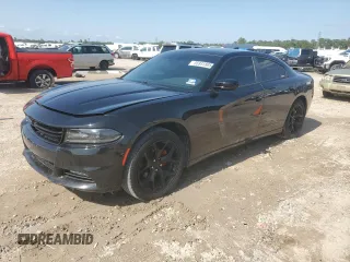 2015 Dodge Charger SXT with VIN 2C3CDXHGXFH896327, listed as a Copart auction lot 55931805 with 204,345 mi miles and Salvage Title. Bid and sale history available at DreamBid. Image 1.