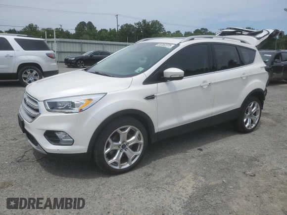 2019 Ford Escape Titanium with VIN 1FMCU0J94KUC02894, listed as a Copart auction lot 55352225 with 67,926 mi miles and Salvage title. Bid and sale history available at DreamBid. Image 1.