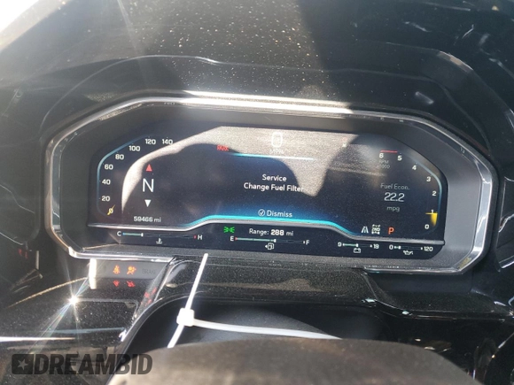 2023 Chevrolet Silverado 1500 LT Trail Boss with VIN 3GCUDFE84PG273892, listed as a Copart auction lot 46909745 with 59,466 mi miles and Salvage Title. Bid and sale history available at DreamBid. Image 9.