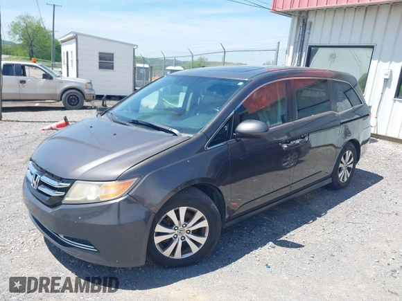 2014 Honda Odyssey EX-L with VIN 5FNRL5H6XEB111412, listed as a IAAI auction lot 41917361 with 210,841 mi miles and . Bid and sale history available at carsss.com. Image 14.