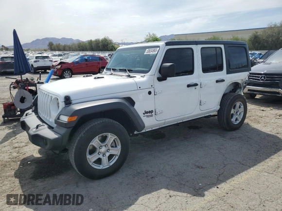 2021 Jeep Wrangler Unlimited Sport S with VIN 1C4HJXDG1MW815830, listed as a Copart auction lot 50634965 with 39,387 mi miles and Salvage title. Bid and sale history available at DreamBid. Image 1.