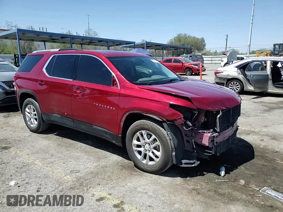 2018 Chevrolet Traverse LT Cloth with VIN 1GNERGKW6JJ242459, listed as a Copart auction lot 58420105 with 98,586 mi miles and Salvage title. Bid and sale history available at DreamBid. Image 15.