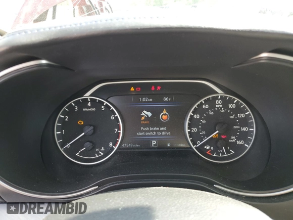 2017 Nissan Maxima S with VIN 1N4AA6AP3HC382590, listed as a Copart auction lot 57394075 with 47,549 mi miles and Salvage title. Bid and sale history available at DreamBid. Image 9.