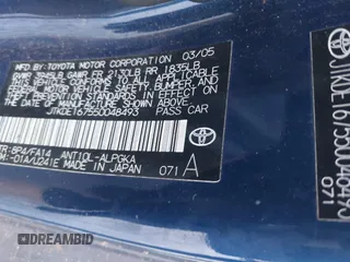2005 Scion tC with VIN JTKDE167550048493, listed as a IAAI auction lot 42079228 with 173,318 mi miles. Bid and sale history available at carsss.com. Image 9.