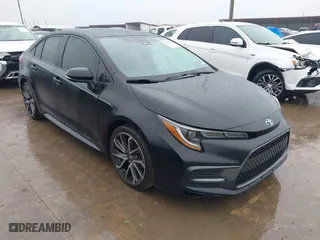 2020 Toyota Corolla SE with VIN 5YFS4RCEXLP035664, listed as a IAAI auction lot 41593057 with 147,222 mi miles. Bid and sale history available at carsss.com. Image 1.