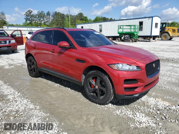 2018 Jaguar F-Pace 25t Premium with VIN SADCJ2FX6JA267072, listed as a Copart auction lot 52867035 with 77,057 mi miles and Salvage Title. Bid and sale history available at DreamBid. Image 4.