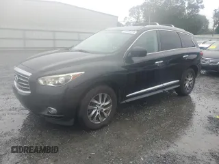 2013 Infiniti JX35 with VIN 5N1AL0MN9DC324307, listed as a Copart auction lot 72595514 with 106,443 mi miles and Salvage Title. Bid and sale history available at carsss.com. Image 1.
