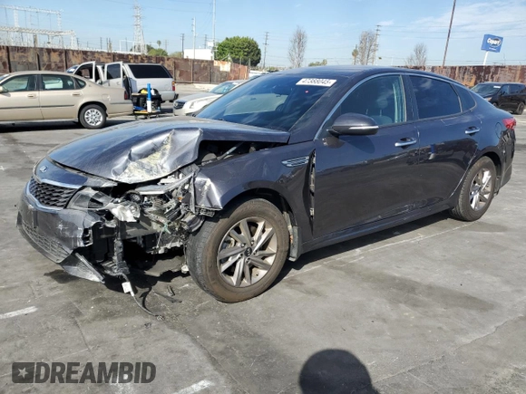 2019 Kia Optima LX with VIN 5XXGT4L30KG318253, listed as a Copart auction lot 47388045 with 50,506 mi miles and Salvage Title. Bid and sale history available at carsss.com. Image 1.