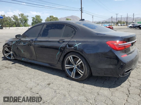 2019 BMW 7 Series 740i with VIN WBA7E2C56KB218225, listed as a Copart auction lot 62496605 with 109,937 mi miles and Clean title. Bid and sale history available at DreamBid. Image 2.